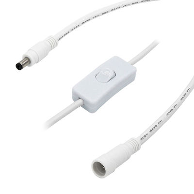 20AWG DC Power 5525 DC Plug Extension Cable αρσενικό προς θηλυκό 5.5mm*2.5mm
