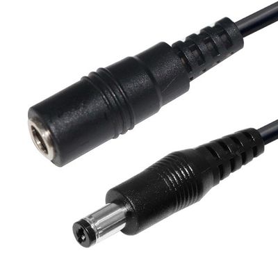 20AWG DC Power 5525 DC Plug Extension Cable αρσενικό προς θηλυκό 5.5mm*2.5mm