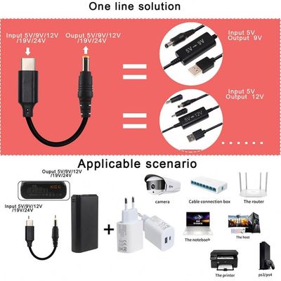 20V 15V 9V 5V PD καλώδιο φόρτισης USB τύπου C 3.1 αρσενικό προς συνεχές αρσενικό 5521 5525mm σύνδεσμος