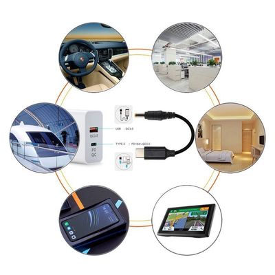 20V 15V 9V 5V PD καλώδιο φόρτισης USB τύπου C 3.1 αρσενικό προς συνεχές αρσενικό 5521 5525mm σύνδεσμος