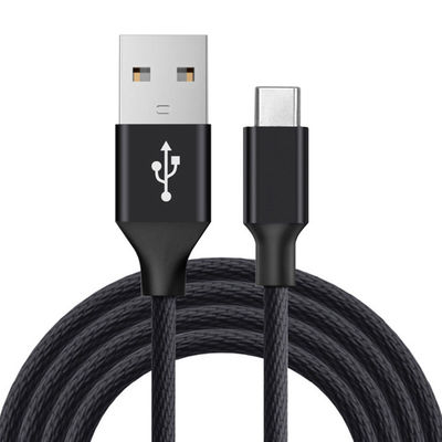 Αρχικό μαύρο καλώδιο δεδομένων Micro USB 6ft μακρύ νάιλον πλεγμένο για κινητό τηλέφωνο MP3