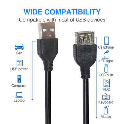 OEM ODM κινητά τηλέφωνα επέκταση USB καλώδιο δεδομένων αρσενικό προς θηλυκό γρήγορη φόρτιση ισχύος