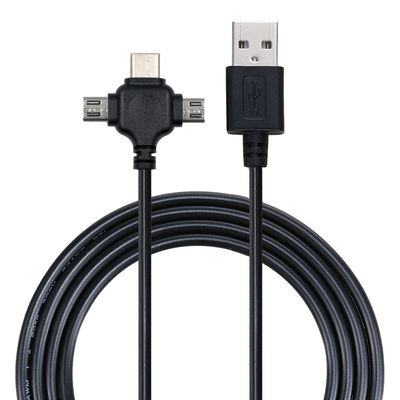 0.5m USB 2.0 γρήγορη φόρτιση USB καλώδιο δεδομένων 3 σε 1 USB καλώδιο φόρτισης