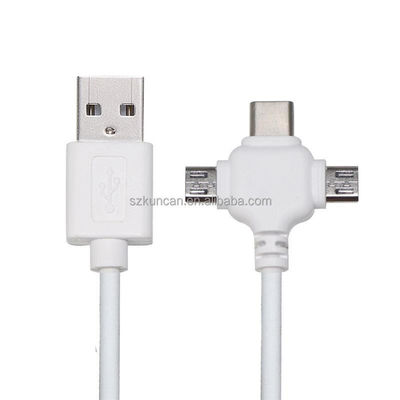 Καλώδιο δεδομένων γρήγορης φόρτισης 3-σε-1 USB 2.0 0.5m Micro Type C