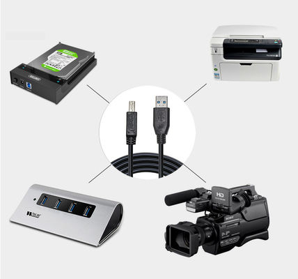 Ταχεία φόρτιση USB A αρσενικό προς USB Β αρσενικό USB 3.0 κλιμάκωση καλώδιο δεδομένων καλώδιο