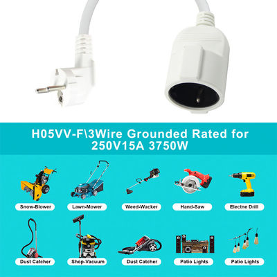 Επιτοίχιο καλώδιο προέκτασης EU H05VV-F 3G0.75mm2 Μαύρο βιομηχανικό καλώδιο ρεύματος
