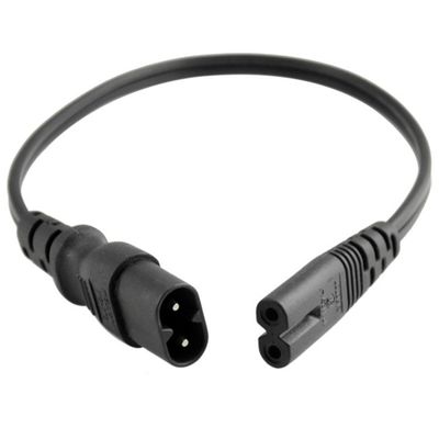 0.5M VDE 250V 2.5A H03VVH2-F 0.75MM2 2 πυρήνες IEC C7 έως IEC C8 καλώδιο επέκτασης ισχύος