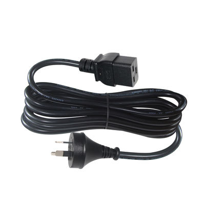 6ft PVC Jacket Αυστραλία 3 Pin Plug για IEC 60320 C19 Σωλήνα τροφοδοσίας για Servers PDU
