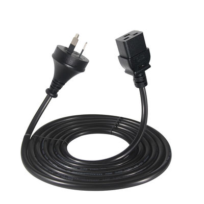 6ft PVC Jacket Αυστραλία 3 Pin Plug για IEC 60320 C19 Σωλήνα τροφοδοσίας για Servers PDU