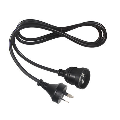 Αυστραλία Σημείο H05vv-f 3g 3*0.5mm2/0.75mm2 IEC Connector Power Cord με διπλό θηλυκό