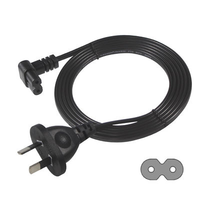 2m SAA Iec Plug H03vvh2f 2X075mm2 Αυστραλιανό 2 πόντους Σχήμα 8 Ac Καλώδιο Τέρμα Διεύρυνσης Γωνία C7 Συνδέσμος Σωλήνας ρεύματος