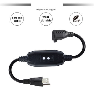 GFCI NEMA 515P έως 515R Σύρμα ρεύματος εναλλασσόμενου ρεύματος για υπολογιστές