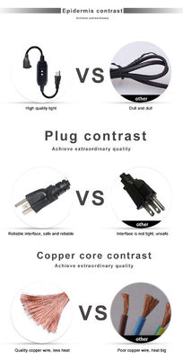 NEMA 5-15P έως 5-15R GFCI AC Power Cord 4ft Μαύρο