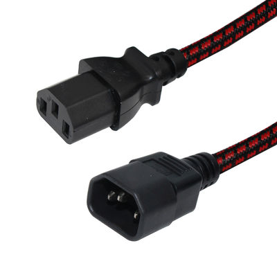 Επικαιροποιημένο 3Ft VDE IEC C13 έως C14 Αρσενικό σε θηλυκό καλώδιο επέκτασης για υπολογιστή επιφάνειας εργασίας UPS