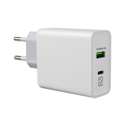 240V 45W QC 3,0 Wall Plug Power Supply Adapter για καλώδιο Euro Usb C 2m