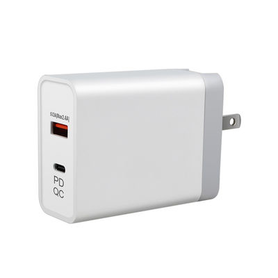 240V 45W QC 3,0 Wall Plug Power Supply Adapter για καλώδιο Euro Usb C 2m