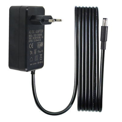 ΕΕ Στον τοίχο 1M 22AWG Αναπροσαρμοστής τροφοδοσίας 12V 5A 5521Mm Για κάμερα CCTV LED