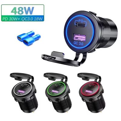 OEM/ODM Καλωσορίσατε 5V Pd 45W Qc και φόρτιση USB C Cigarette Lighter Adapter φορτιστή αυτοκινήτου