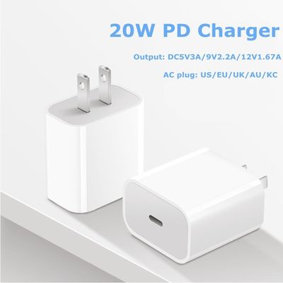 QC Δύο θύρες 20W USB C φορτιστή για βιντεοπαιχνίδια γρήγορη φόρτιση