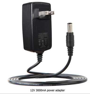 36W τοιχώδης 12V 3A προσαρμογός τροφοδοσίας με EU US AU UK πλέγματα 100-240V