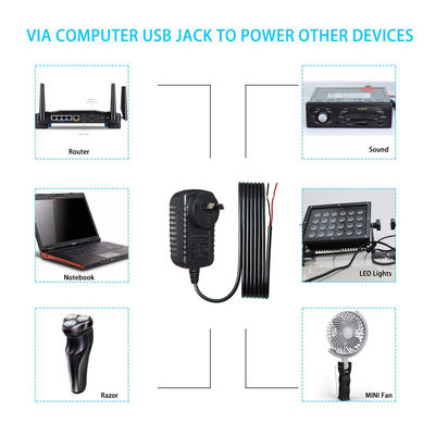 AU Plug In DC Power Supply Adapter 5V 3A έξοδος για οθόνη LED και γρήγορη φόρτιση