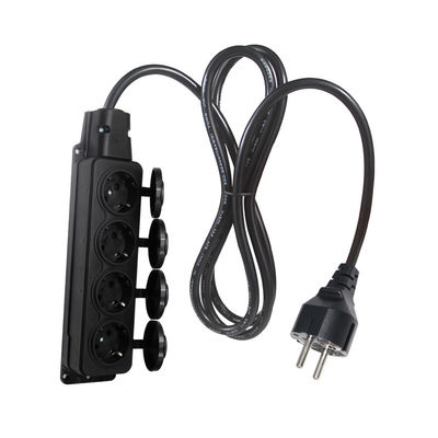 Europe Schuko Cords Adapter Type F plug Cable Σημείο ηλεκτρικής ενέργειας 4x πρίζες Eu Σύρμα επέκτασης