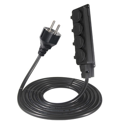 Europe Schuko Cords Adapter Type F plug Cable Σημείο ηλεκτρικής ενέργειας 4x πρίζες Eu Σύρμα επέκτασης