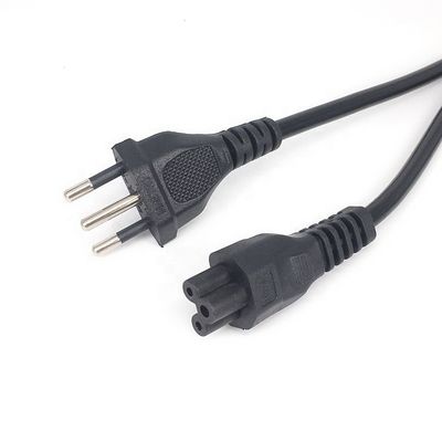 IEC320 C5 3 στρογγυλό καλώδιο ηλεκτρικής ενέργειας για τη Βραζιλία NBR14136 Πρότυπο 3x0.75 τετραγωνικός πυρήνας