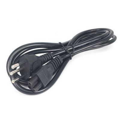 IEC320 C5 3 στρογγυλό καλώδιο ηλεκτρικής ενέργειας για τη Βραζιλία NBR14136 Πρότυπο 3x0.75 τετραγωνικός πυρήνας