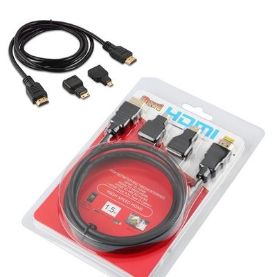 1.5m HDMI καλώδιο 3 σε 1 για κάμερα βίντεο και tablet PC στην τηλεόραση