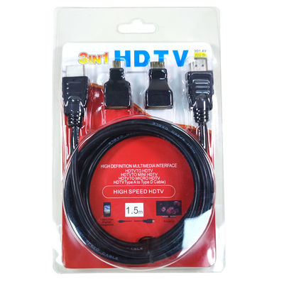 1.5m HDMI καλώδιο 3 σε 1 για κάμερα βίντεο και tablet PC στην τηλεόραση