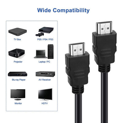OEM/ODM 3m 4K 3D καλώδιο HDMI Χρυσό επιχρυσωμένο αρσενικό σε αρσενικό καλώδιο βίντεο PVC Molding