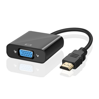 1080P HDMI σε VGA μετατροπέας Adapter καλώδιο για τον υπολογιστή Άντρας σε Γυναίκα ήχο βίντεο