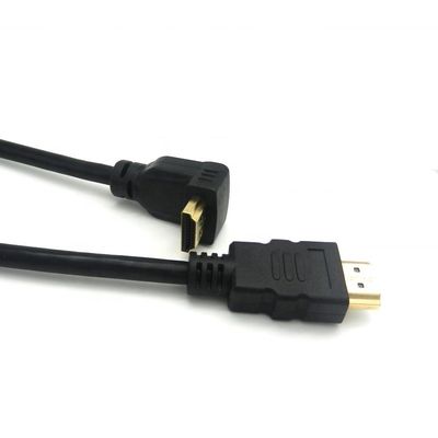 90 μοίρες γωνία χρυσός σύνδεσμος 2.0V 4K 60Hz HDMI καλώδιο 1.5m για πολυμέσα