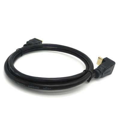 90 μοίρες γωνία χρυσός σύνδεσμος 2.0V 4K 60Hz HDMI καλώδιο 1.5m για πολυμέσα