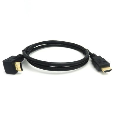 90 μοίρες γωνία χρυσός σύνδεσμος 2.0V 4K 60Hz HDMI καλώδιο 1.5m για πολυμέσα