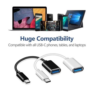 20cm Τύπος C προς USB Τύπος A Γυναικείο καλώδιο OTG προσαρμοσμένο