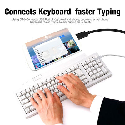 20cm Τύπος C προς USB Τύπος A Γυναικείο καλώδιο OTG προσαρμοσμένο