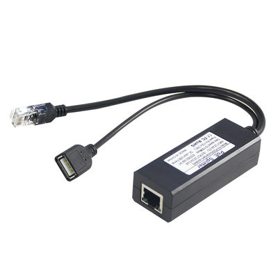 48V έως 5V 2.4A PoE Splitter USB τύπου A Γυναίκα 802.3af Power Over Ethernet Splitter