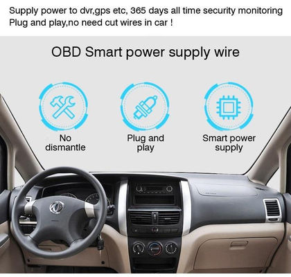 Καλώδιο φόρτισης αυτοκινήτου OBD-2 προς USB-C 5V 12V 24V για Dashcam
