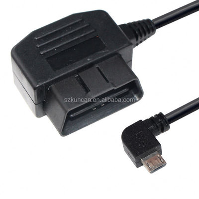 Σύνδεσμος καλωδίου Micro USB 24W για GPS DVR Camcorder Tablet E-dog Τηλέφωνο OBD II 16pin φορτιστή