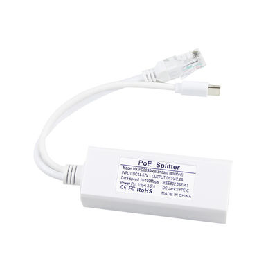 1Gbps Δυνατότητα διακόπτη USB Type-c Poe Splitter για ισχύ και Ethernet Rj45 Shield Plug