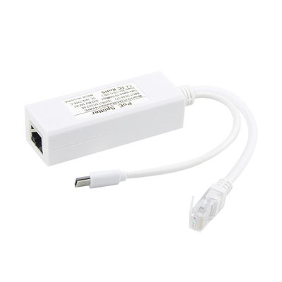 1Gbps Δυνατότητα διακόπτη USB Type-c Poe Splitter για ισχύ και Ethernet Rj45 Shield Plug