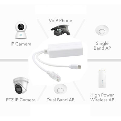 1Gbps Δυνατότητα διακόπτη USB Type-c Poe Splitter για ισχύ και Ethernet Rj45 Shield Plug