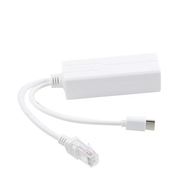 1Gbps Δυνατότητα διακόπτη USB Type-c Poe Splitter για ισχύ και Ethernet Rj45 Shield Plug