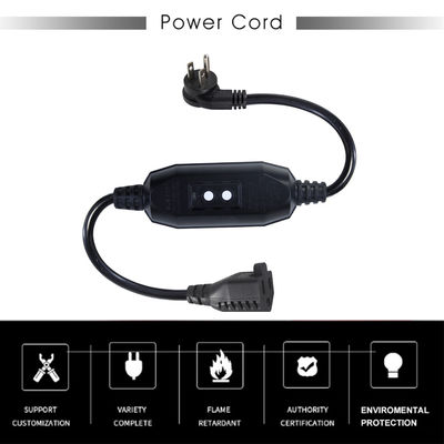 Στροφή επέκτασης Αμερική 3Prong NEMA 5-15P έως 515R GFCI καλώδιο τροφοδοσίας 20A