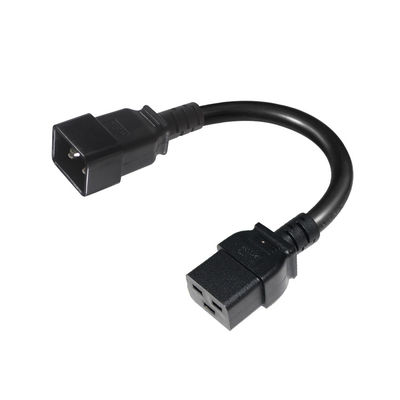 2Xc19 Plug 20A Heavy Duty Pdu 15A 250V 14 Awg σε C20 καλώδιο ηλεκτρικής ενέργειας