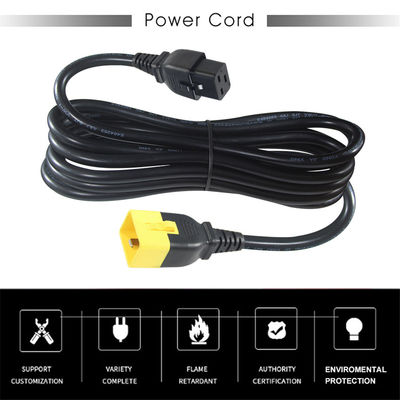 Καλώδιο τροφοδοσίας C20 σε C19 0.8M 250V 10A Πιστοποιημένο ROHS