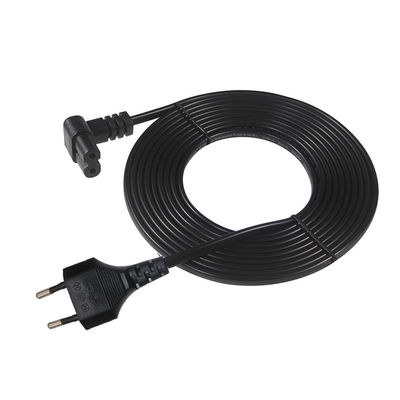 Στρογγυλοποιημένο Euro Electric 2Prong με πρίζα 0,5Mm2 Ευρωπαϊκό καλώδιο ισχύος προς C7