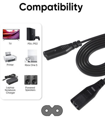 0.8M C7 έως C8 Δυναμικό καλώδιο 18AWG PVC Jacket ROHS πιστοποιημένο